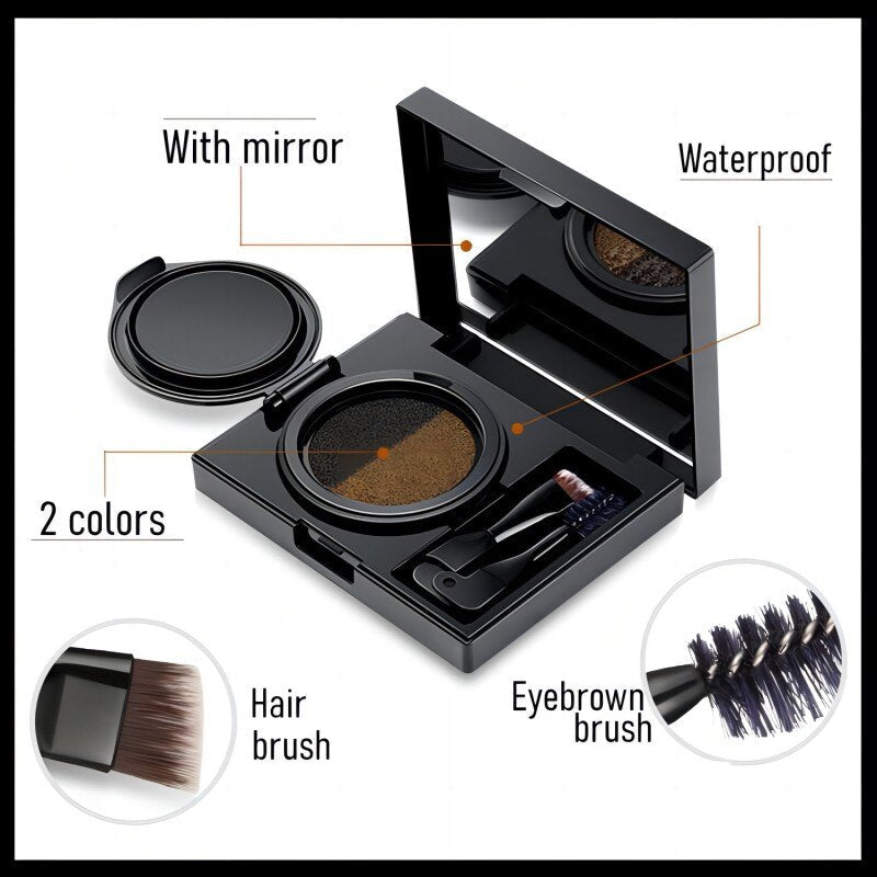 Two-Color Air Cushion Eyebrow Powder – Waterproof, Sweat-Proof Long-Lasting Brow Cream for Natural Definition and All-Day Hold