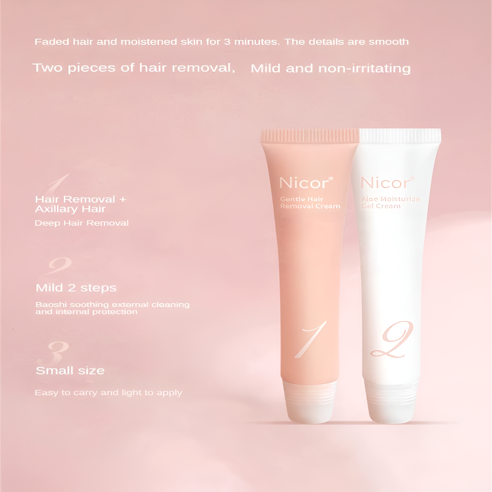 Nicor Lip Hair Removal Cream – Gentle Facial Hair Remover for Men & Women, Smooth Lip & Moustache Area in Minutes